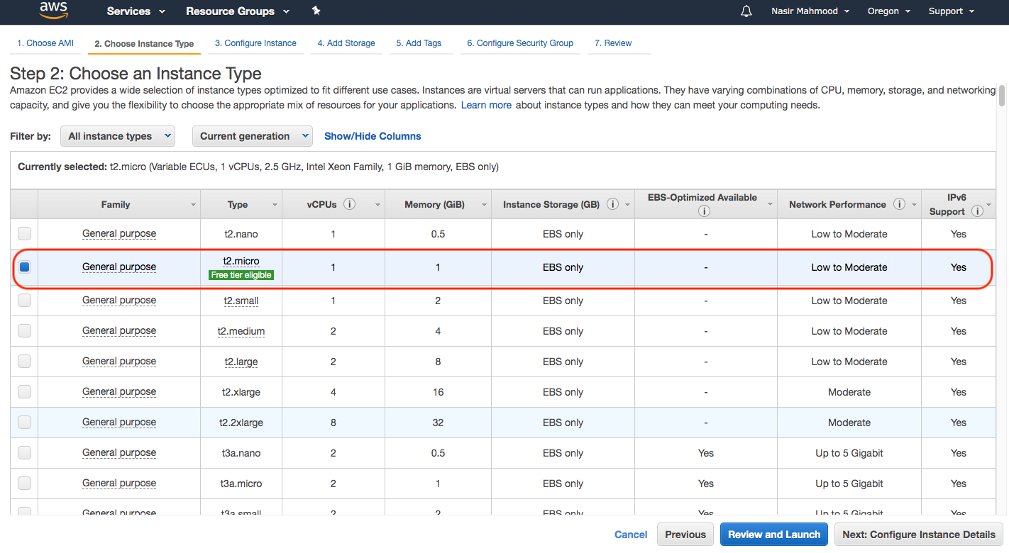 Linux general purpose ec2 instance